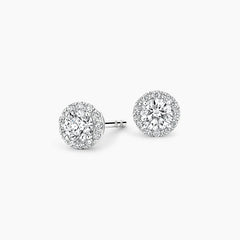 Rayonu Lab Grown Diamond Halo Stud Earrings