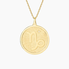 Rayonu Capricorn Zodiac Diamond Pendant