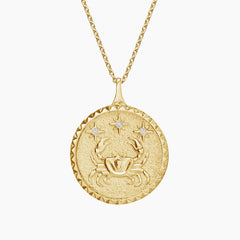 Rayonu Cancer Zodiac Diamond Pendant