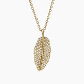 Rayonu Jane Goodall Pavé Leaf Lab Diamond Pendant Necklace
