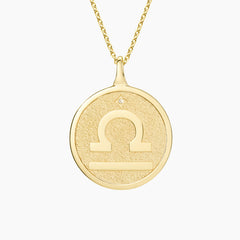 Rayonu Libra Zodiac Diamond Pendant