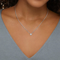 Rayonu Perfect Solitaire Round Lab Diamond Pendant