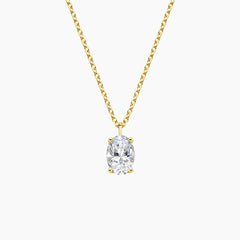 Rayonu Oval Solitaire Lab Diamond Pendant