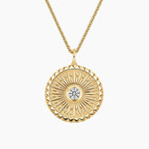 Rayonu Sun Lab Diamond Medallion Necklace