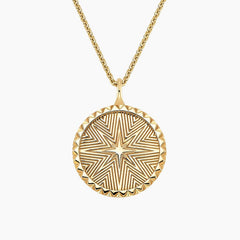 Rayonu Star Lab Diamond Medallion Necklace