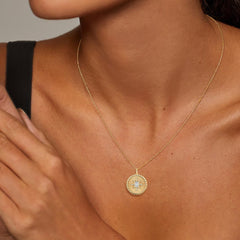 Rayonu Star Lab Diamond Medallion Necklace