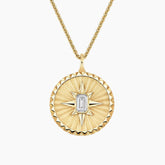 Rayonu Star Lab Diamond Medallion Necklace