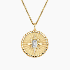 Rayonu Star Lab Diamond Medallion Necklace