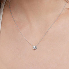Rayonu Lab Diamond Halo Pendant