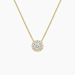 Rayonu Lab Diamond Halo Pendant