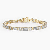 Rayonu Allegra Baguette and Round Lab Diamond Tennis Bracelet
