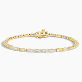 Rayonu Baguette and Round Diamond Tennis Bracelet