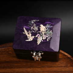 Handmade Chinese Mother-of-Pearl Jewelry Box – Magpie Design | Artisan Shell Inlay