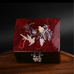 Handmade Chinese Mother-of-Pearl Jewelry Box – Magpie Design | Artisan Shell Inlay