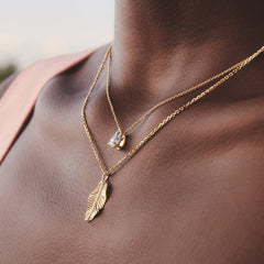 Rayonu Jane Goodall Leaf Lab Diamond Pendant Necklace