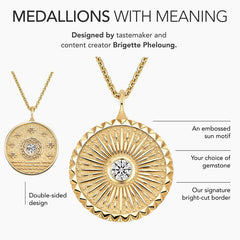 Rayonu Sun Lab Diamond Medallion Necklace