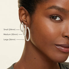 Rayonu Medium Perfect Luxe Hoop Lab Diamond Earrings