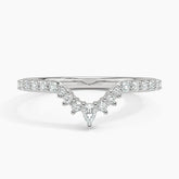 Rayonu Luxe Lunette Lab Diamond Ring front view with pear-shaped diamond and graduated round diamonds