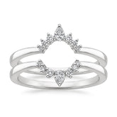 Rayonu Lunette Nested Lab Diamond Ring Stack front view with crescent-shaped diamonds