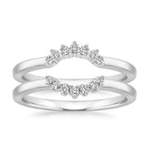 Rayonu Crescent Nested Lab Diamond Ring front view with sparkling crescent-shaped bands