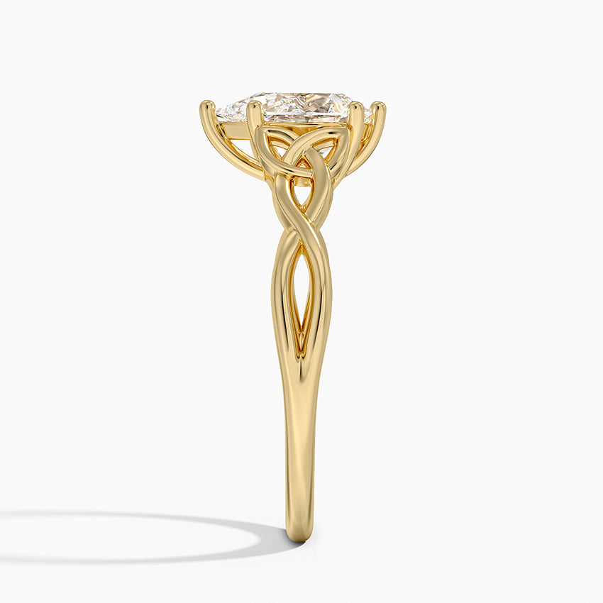 Celtic Love Knot Lab Grown Pear Diamond Engagement Ring