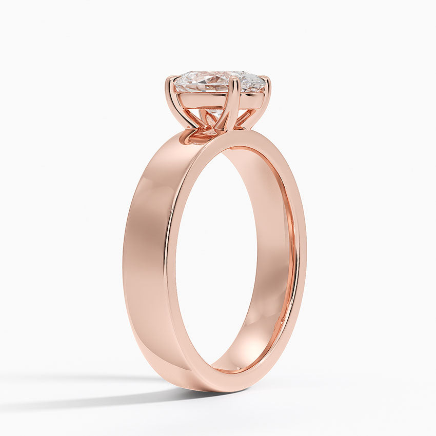 Peyton Solitaire Lab Grown Oval Diamond Engagement Ring