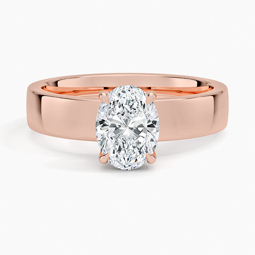Peyton Solitaire Lab Grown Oval Diamond Engagement Ring