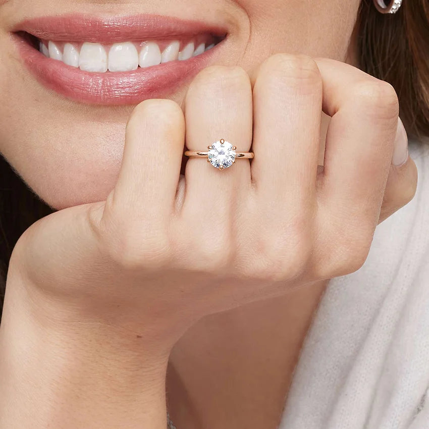 Esme Classic Six-Prong Lab Grown Round Diamond Engagement Ring
