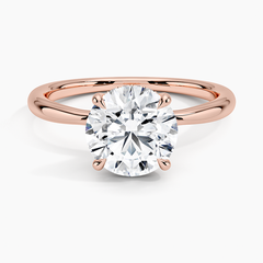 Classic Four-Prong Lab Grown Round Diamond Engagement Ring