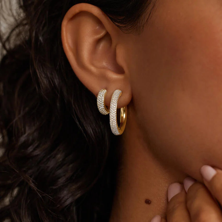 Rayonu Lab Diamond Tube Hoop Earrings