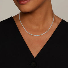 16 in. Perfect Four-Prong Lab Diamond Tennis Necklace (3 ct. tw.) in 18K Gold