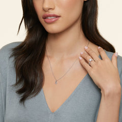 Juniper Diamond Pendant in 18K White Gold