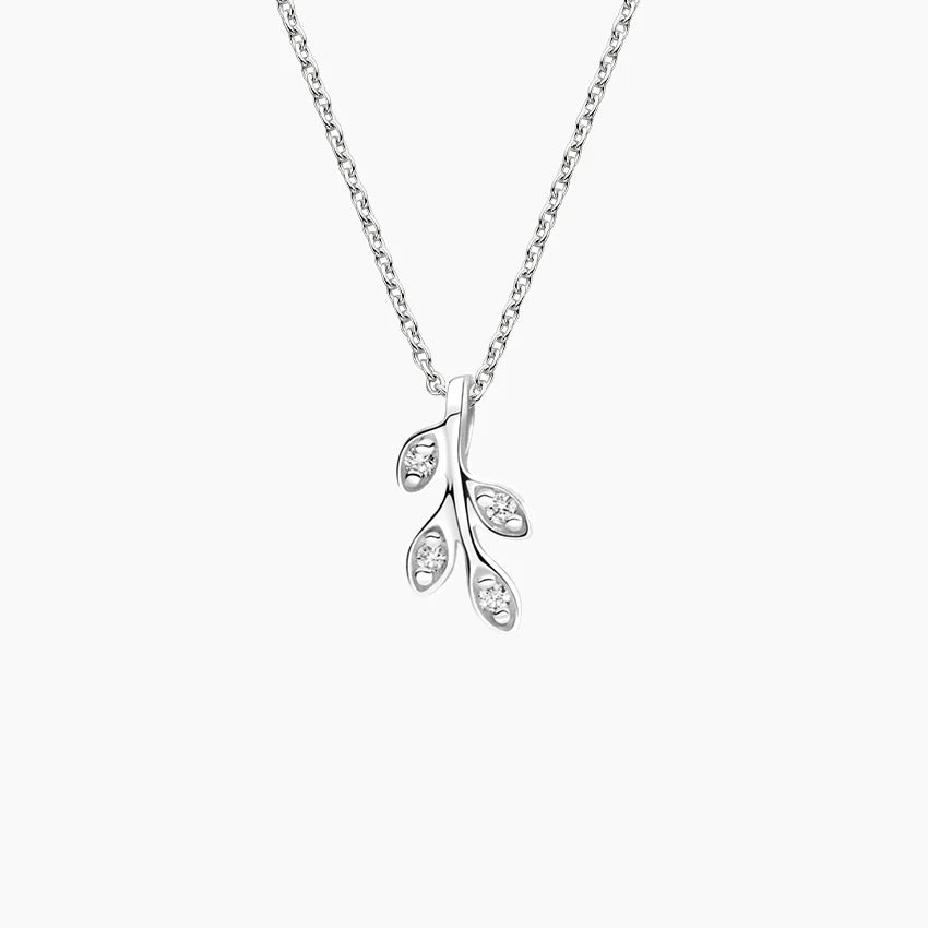 Juniper Diamond Pendant in 18K White Gold