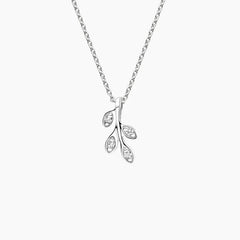 Juniper Diamond Pendant in 18K White Gold