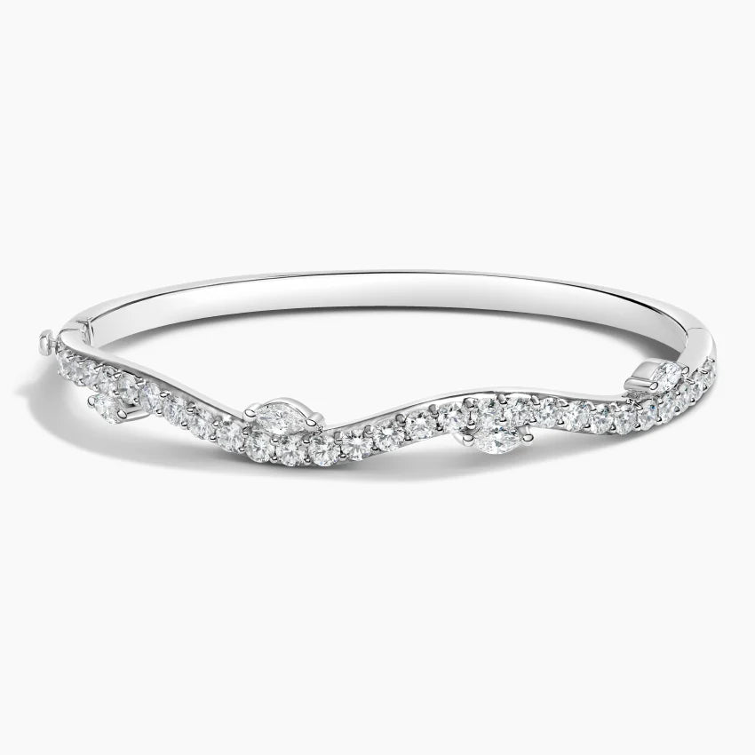 Luxe Willow Diamond Bangle Bracelet (2 1/3 ct. tw.) in 18K White Gold