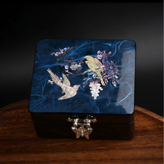 Handmade Chinese Mother-of-Pearl Jewelry Box – Magpie Design | Artisan Shell Inlay