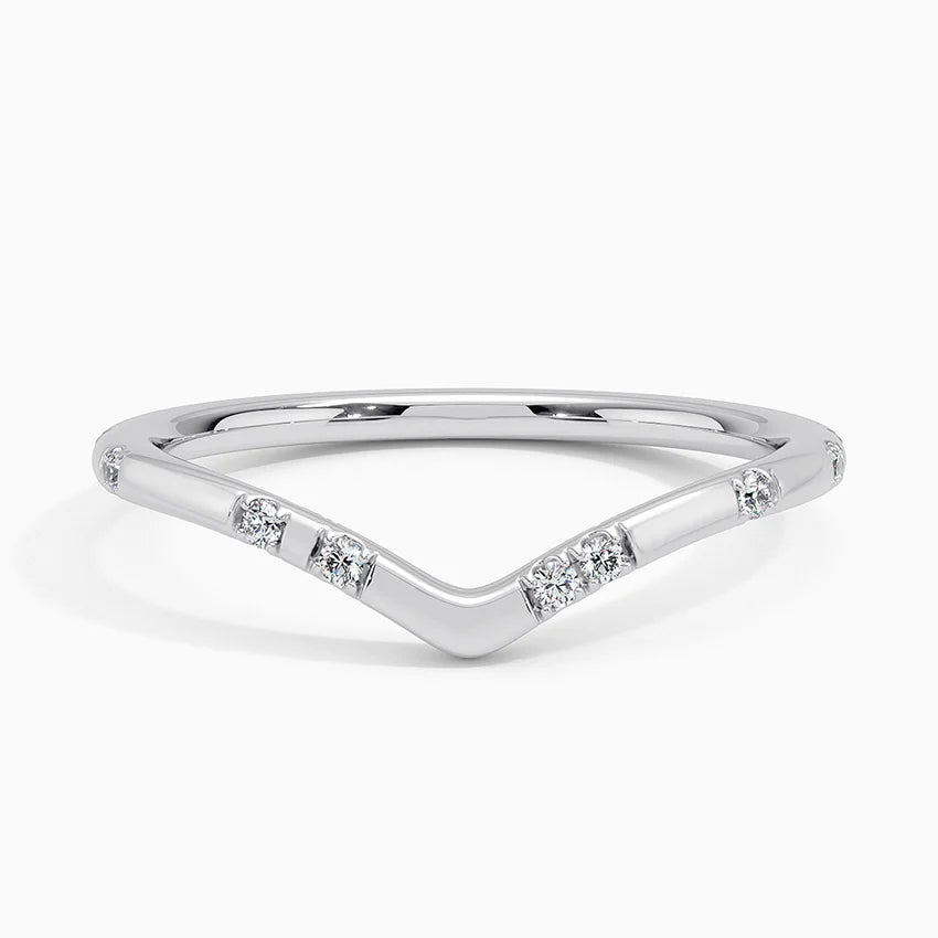 Rayonu Astra Contour Lab Diamond Ring front view with scattered diamond accents