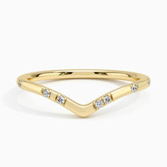 Top view of Rayonu Astra Ring with constellation-inspired diamond pattern