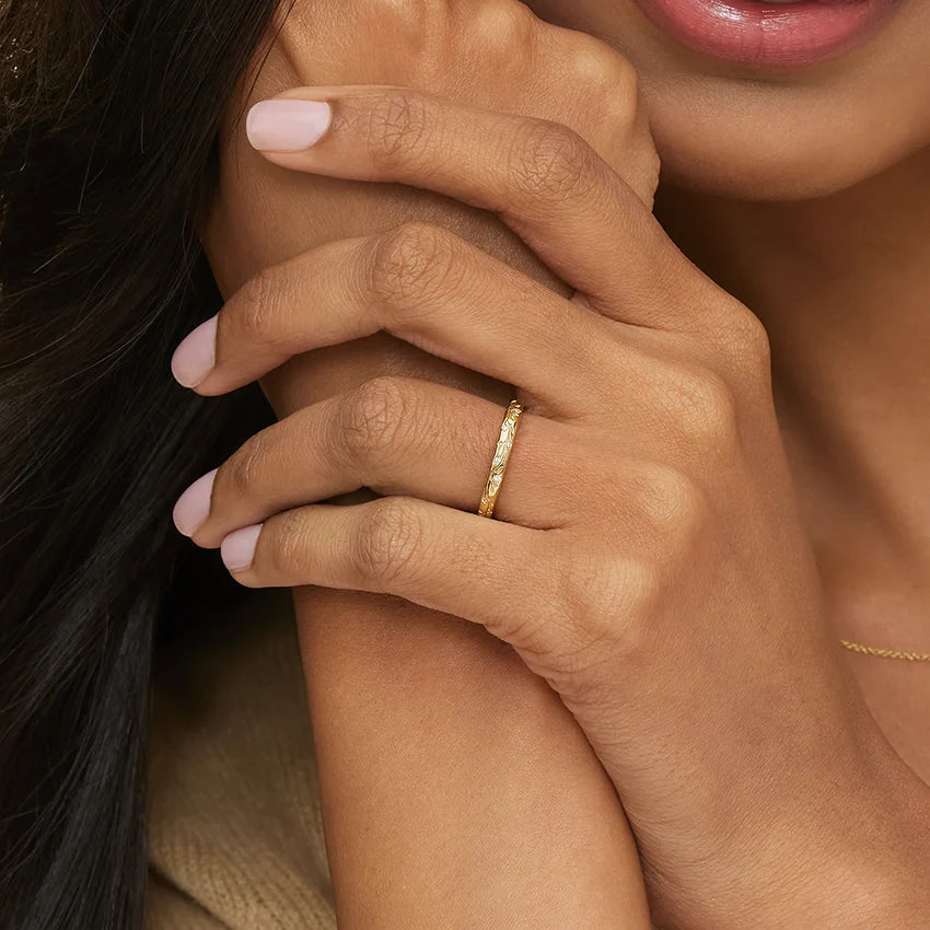 Rayonu Lab Diamond Ring on hand showcasing elegance and sparkle