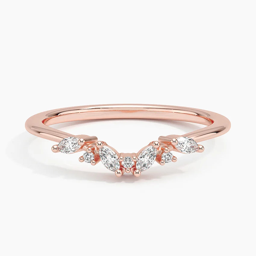Detailed view of 3EX ideal cut diamonds on Rayonu Lab Diamond Ring
