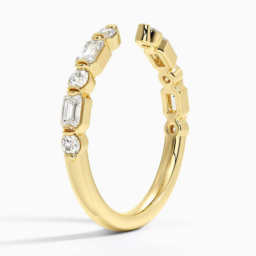 Rayonu Crescent Nested Ring showing zero fluorescence under natural light