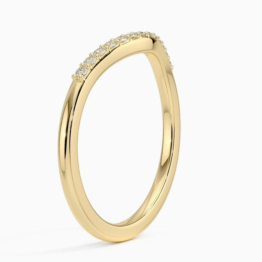 Rayonu Petite Curved Ring showing zero fluorescence under natural light