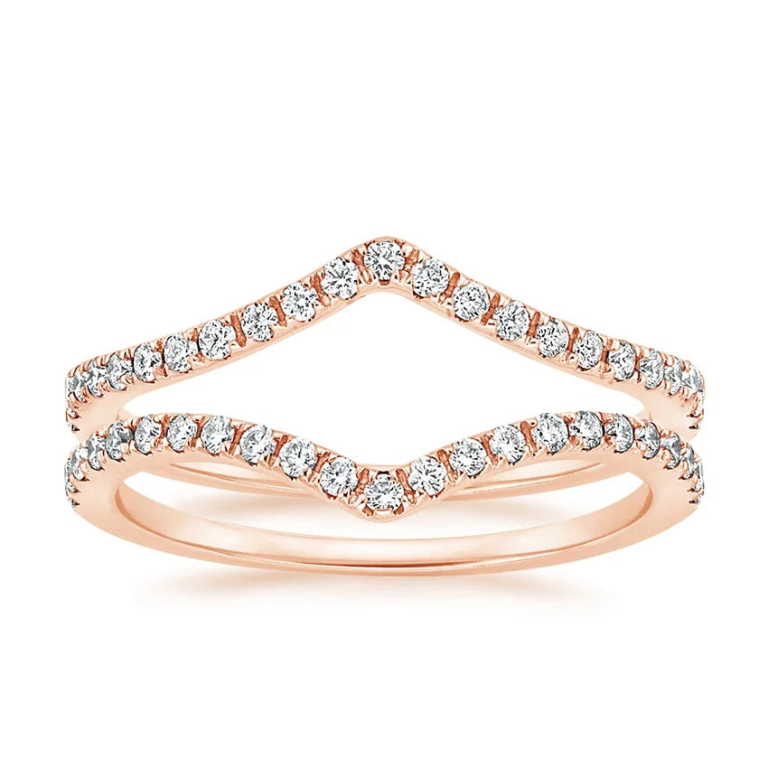 Detailed view of 3EX ideal cut diamonds on Rayonu Lab Diamond Ring Stack