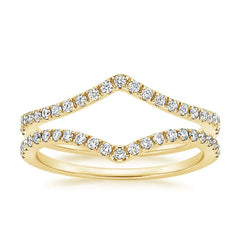 Top view of Rayonu Flair Nested Ring Stack with shimmering pavé detail