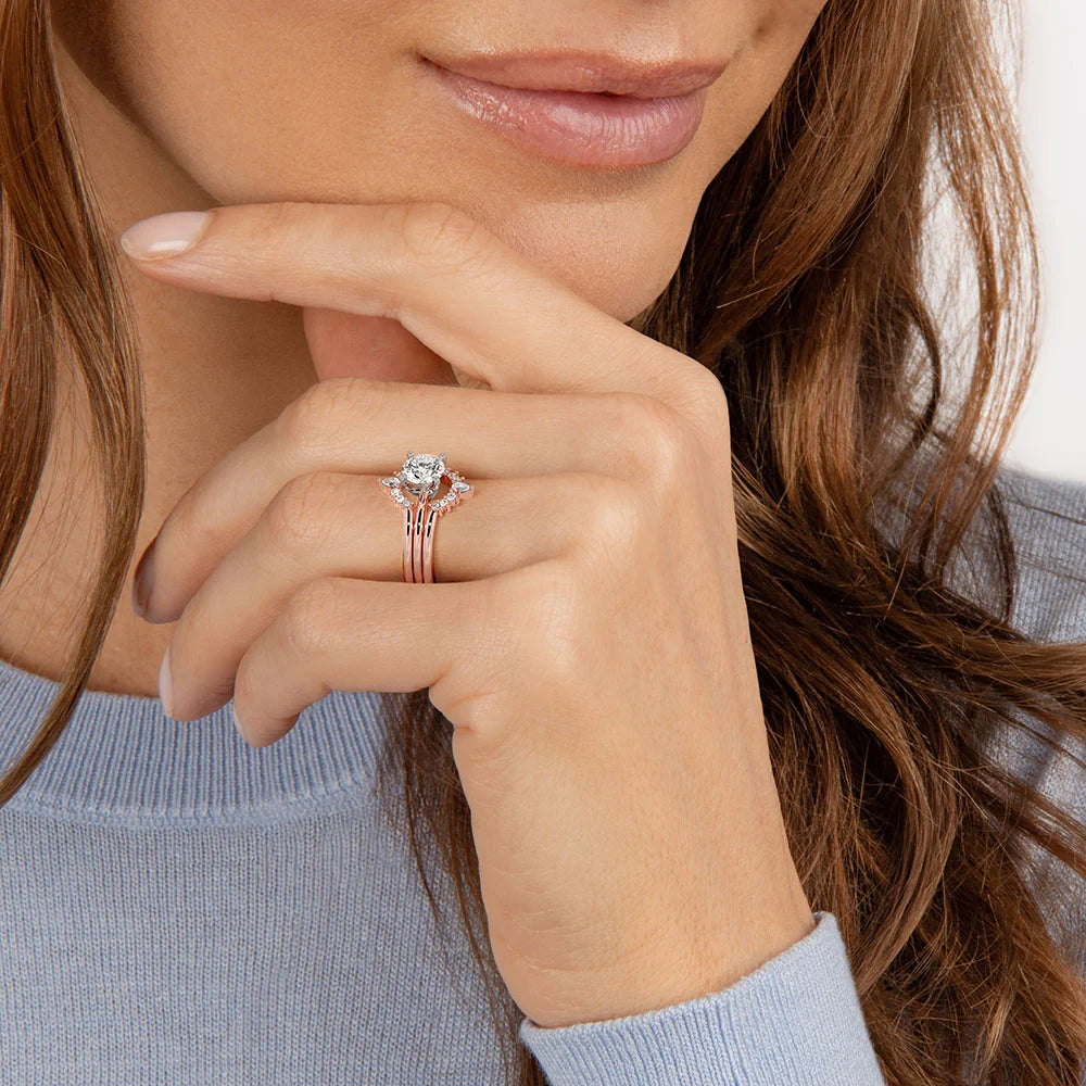 Rayonu Lunette Nested Ring Stack styled individually or together as a jacket