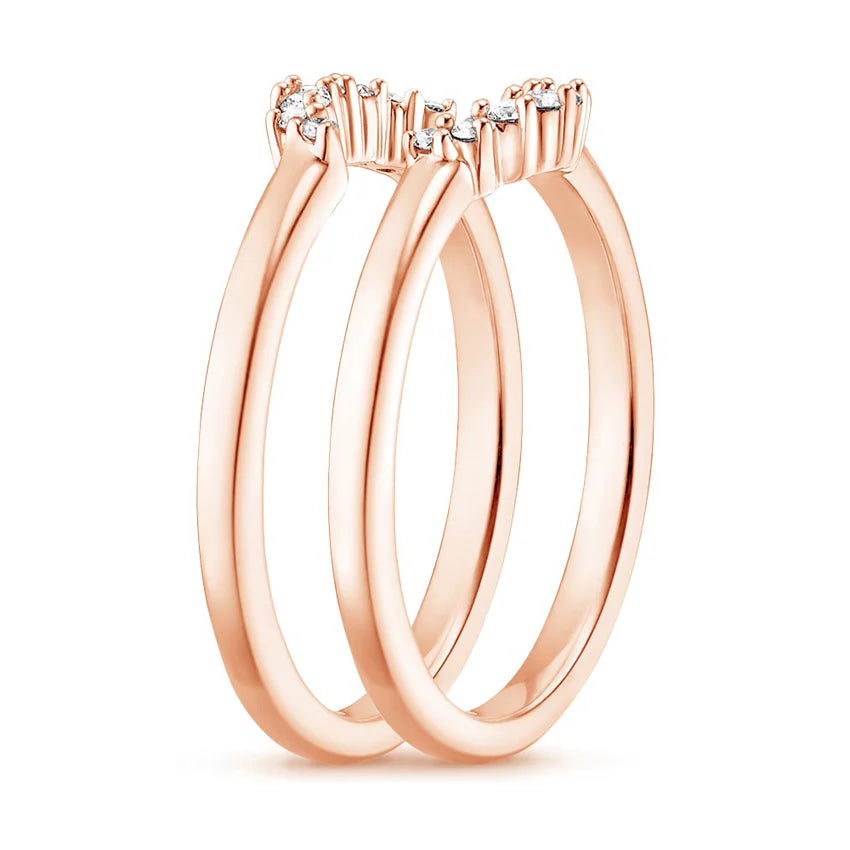 Elegant product shot of Rayonu Lab Diamond Ring showcasing sparkle and crescent silhouette