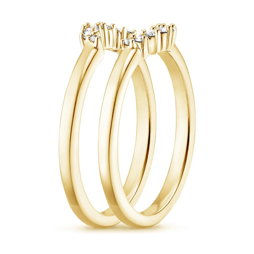 Rayonu Crescent Nested Ring showing zero fluorescence under natural light
