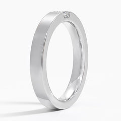 Jordan Lab Grown Emerald Diamond Wedding Ring in 18K Gold